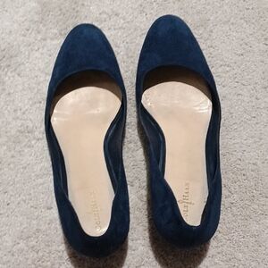Cole Haan Blue Flats Suede Wedges